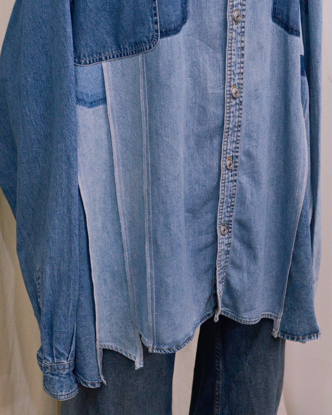 RE-042 / rebuild denim shirt 【B】