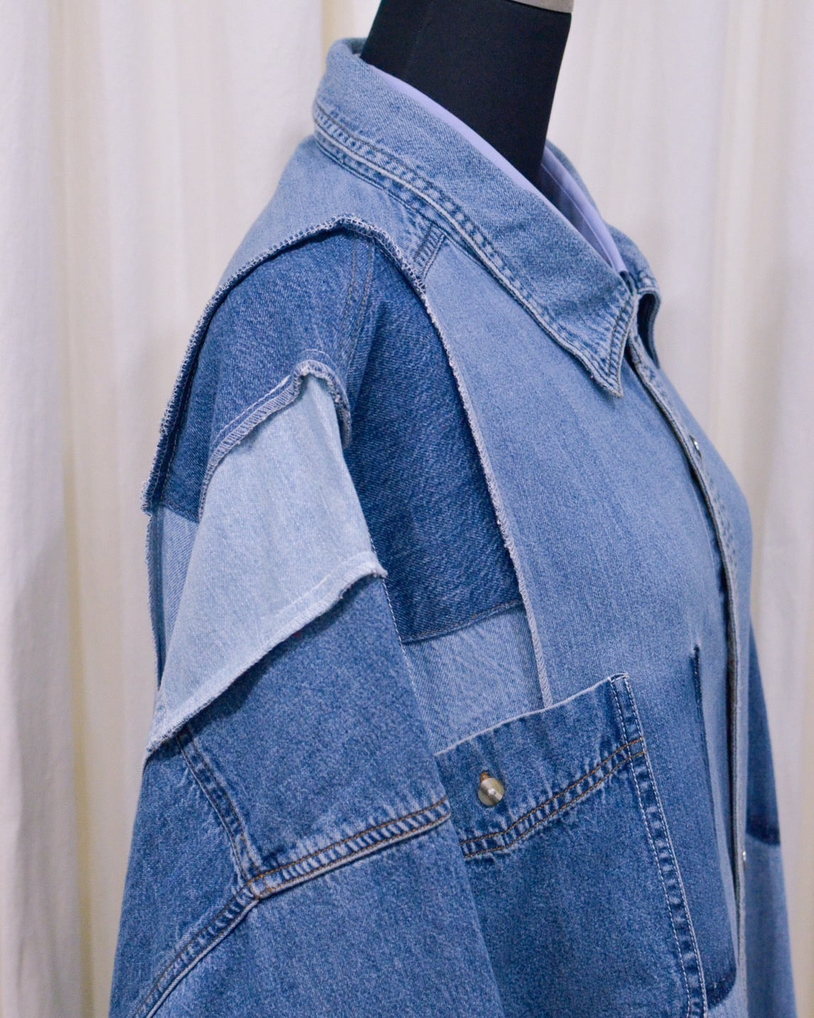 RE-042 / rebuild denim shirt 【B】