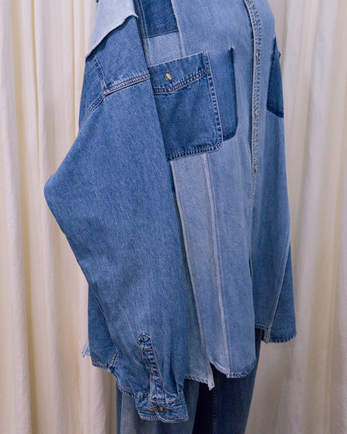 RE-042 / rebuild denim shirt 【B】