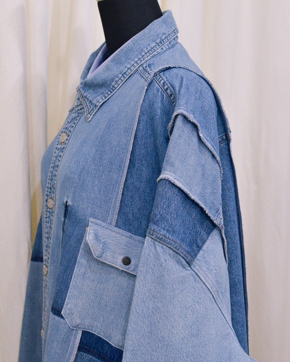 RE-042 / rebuild denim shirt 【B】