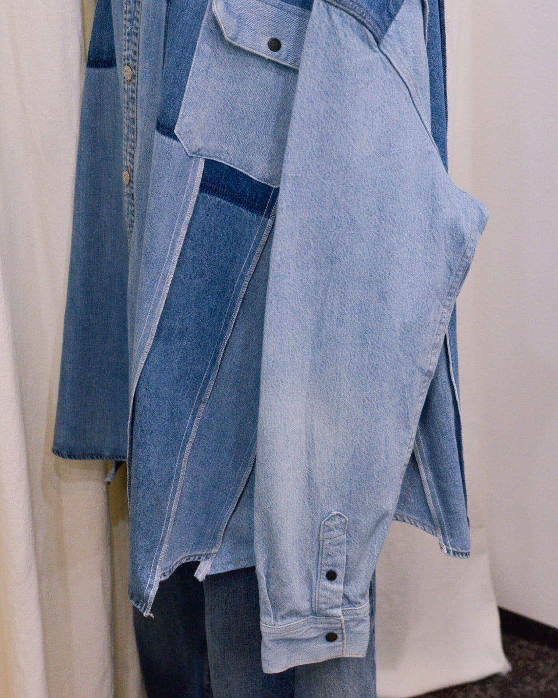 RE-042 / rebuild denim shirt 【B】