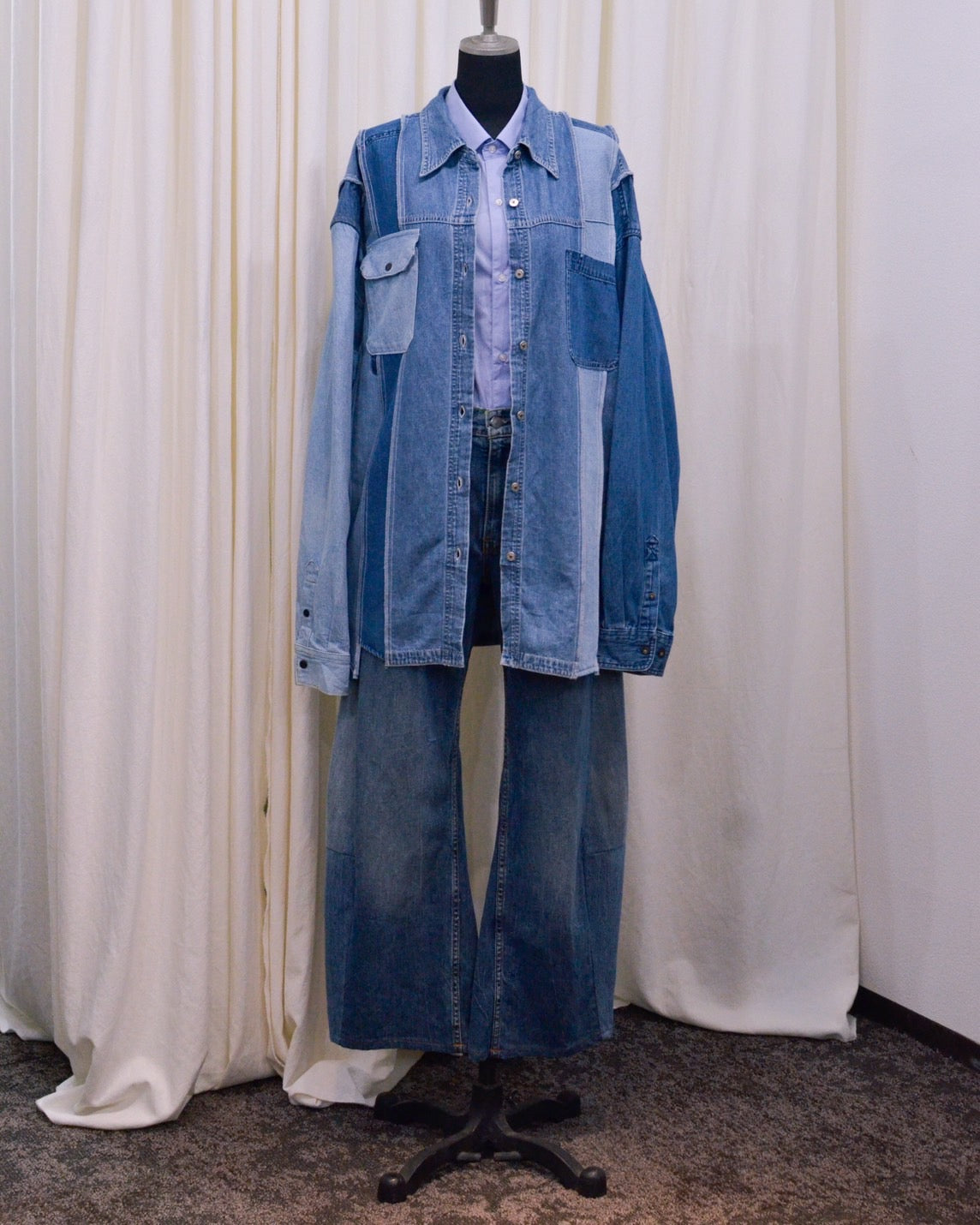RE-042 / rebuild denim shirt 【C】
