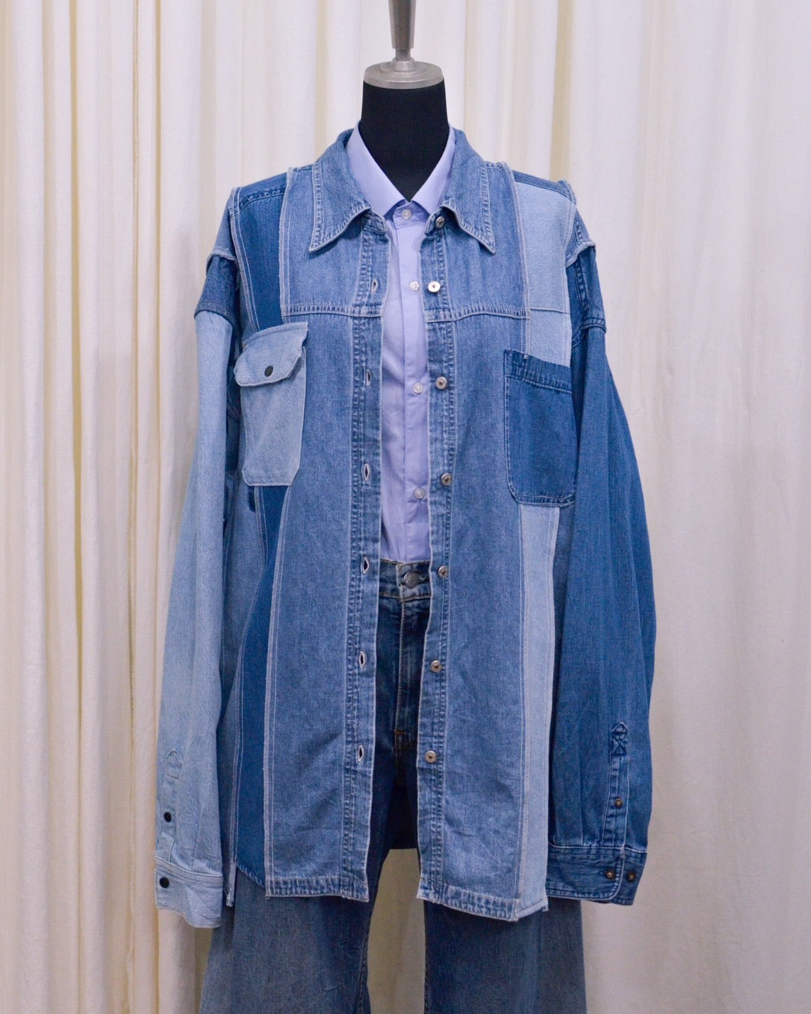 RE-042 / rebuild denim shirt 【C】