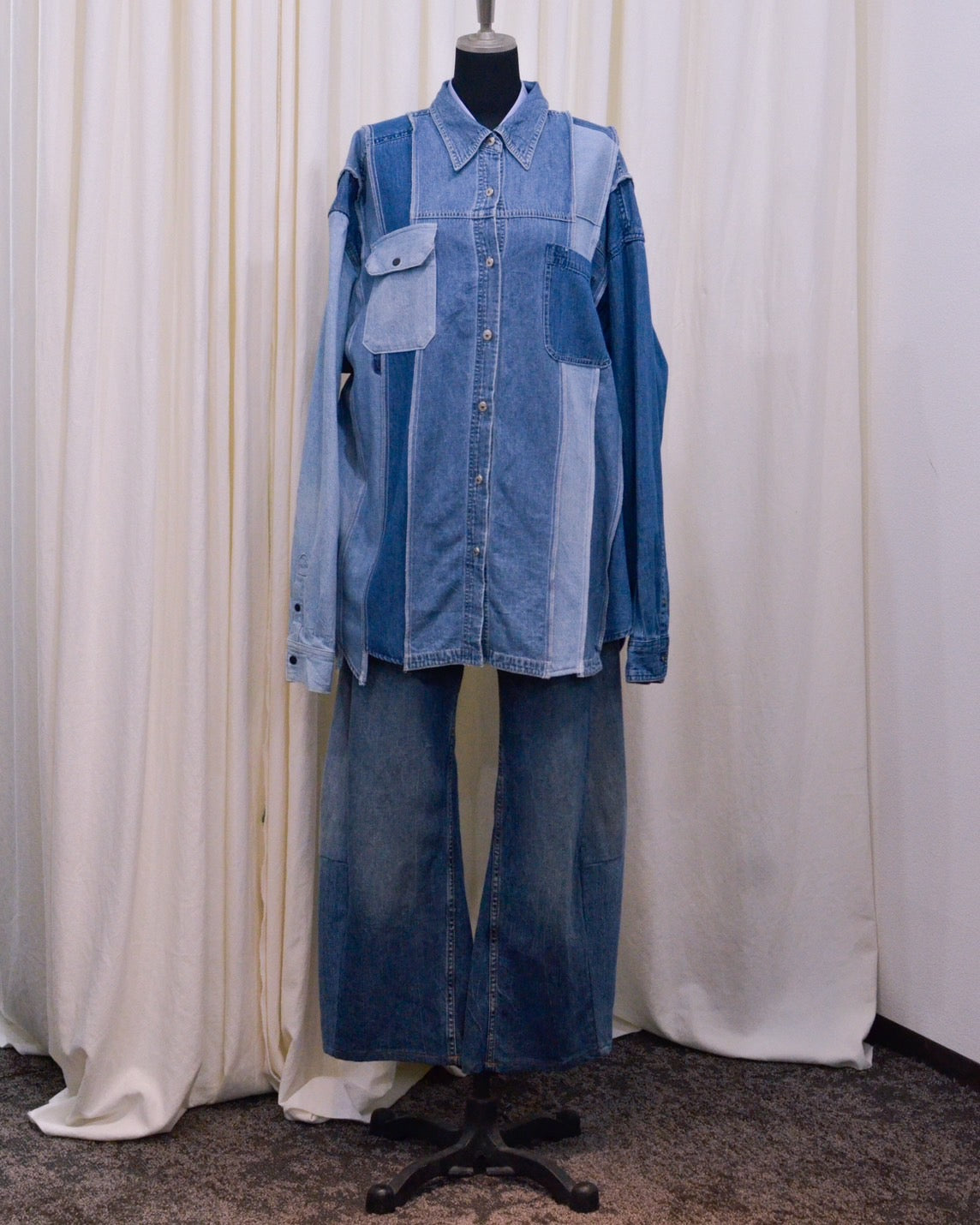 RE-042 / rebuild denim shirt 【C】