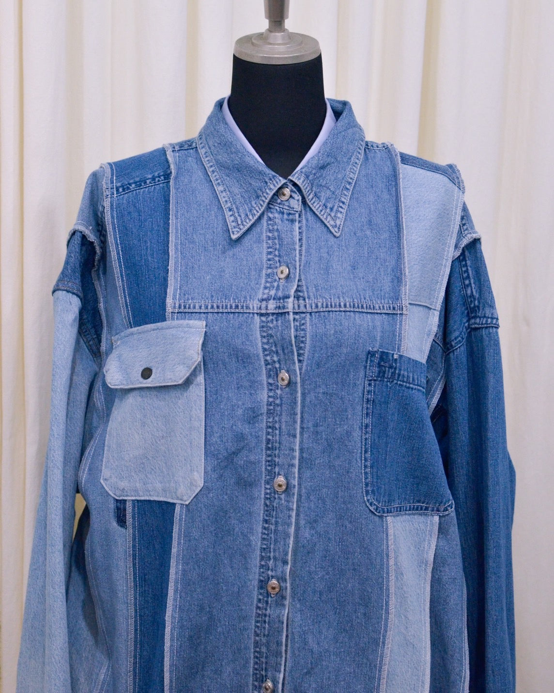 RE-042 / rebuild denim shirt 【C】