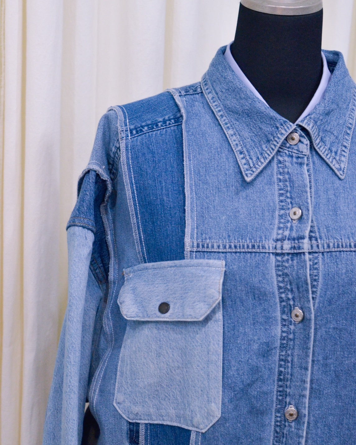 RE-042 / rebuild denim shirt 【C】