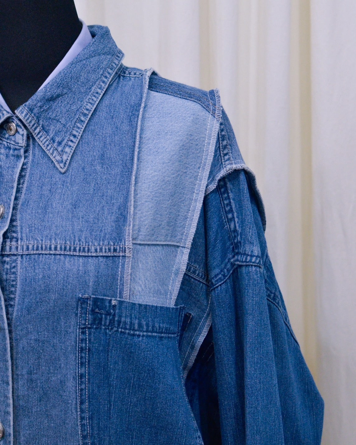 RE-042 / rebuild denim shirt 【C】