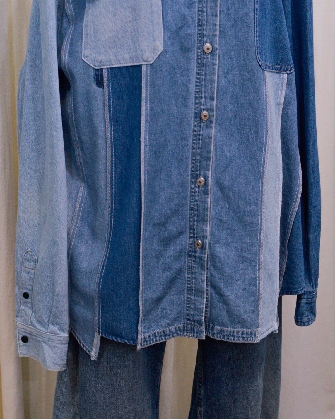 RE-042 / rebuild denim shirt 【C】
