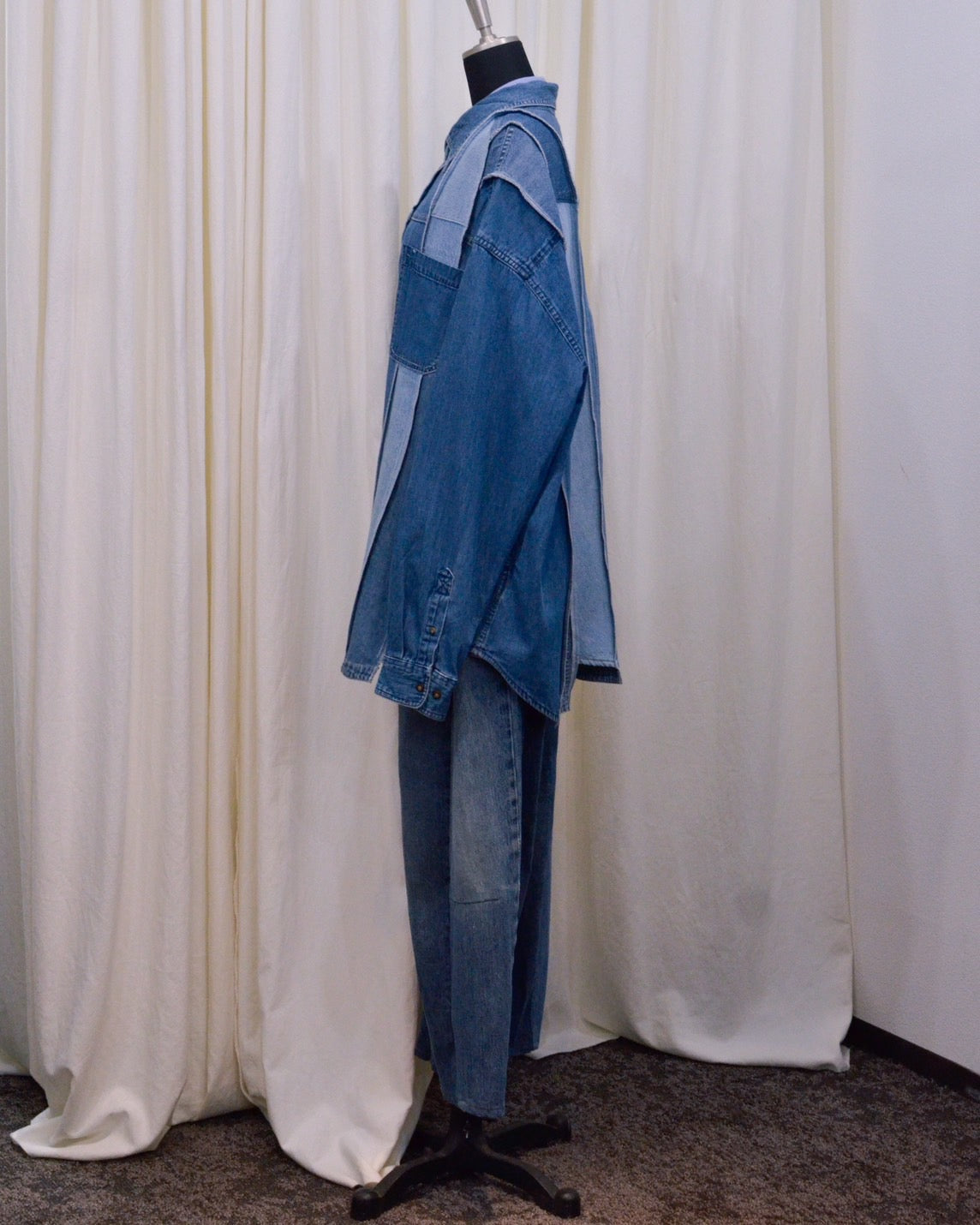RE-042 / rebuild denim shirt 【C】