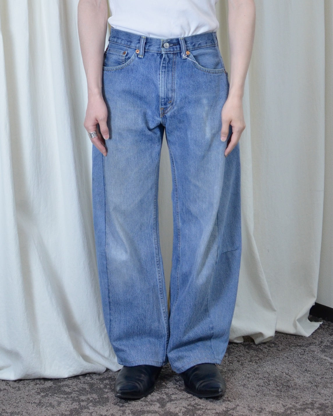 RE-010-10 / curve buggy denim 【A】