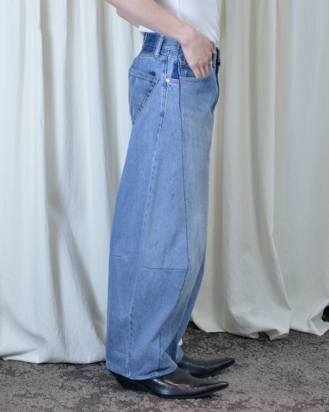 RE-010-10 / curve buggy denim 【A】