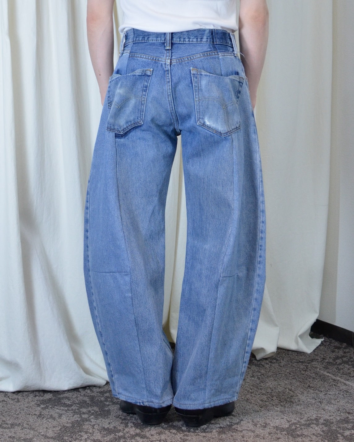 RE-010-10 / curve buggy denim 【A】