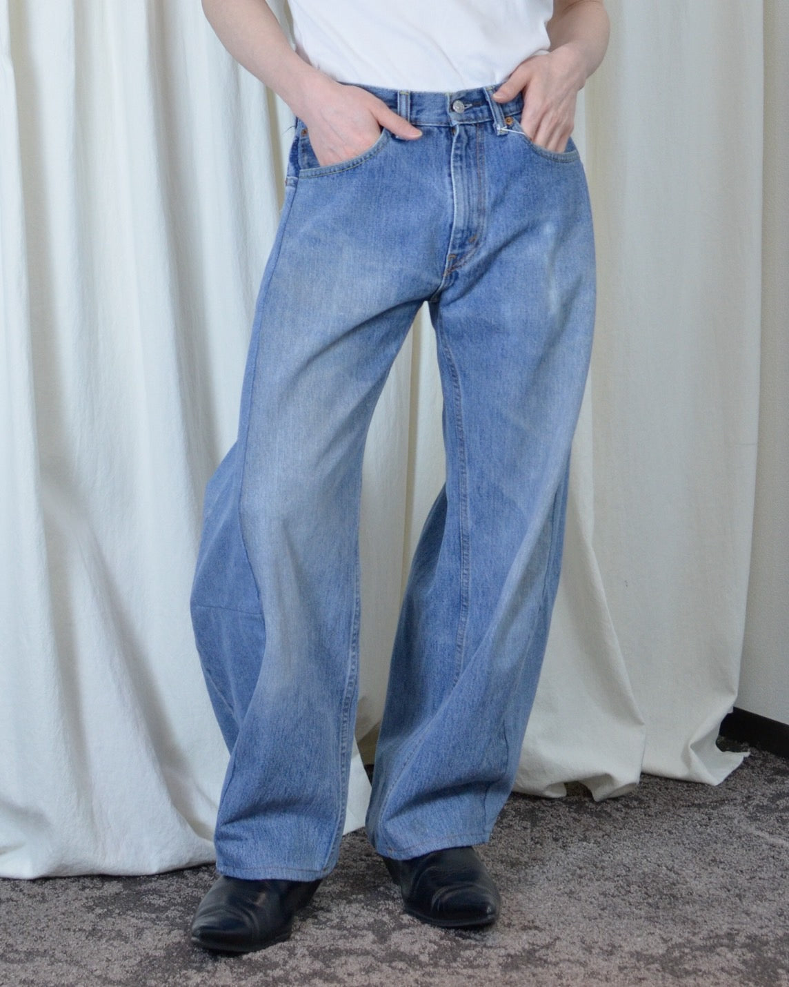 RE-010-10 / curve buggy denim 【A】