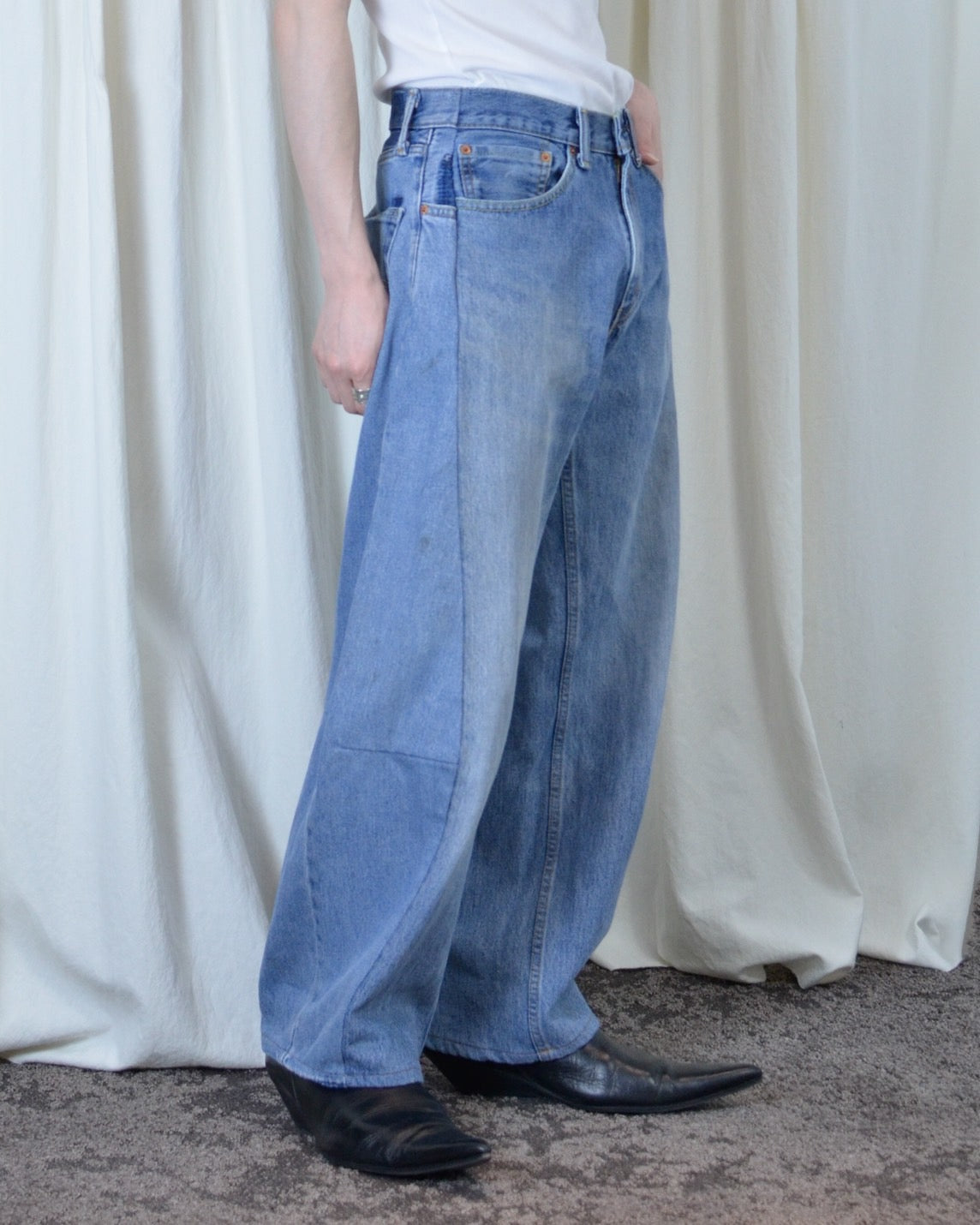 RE-010-10 / curve buggy denim 【A】