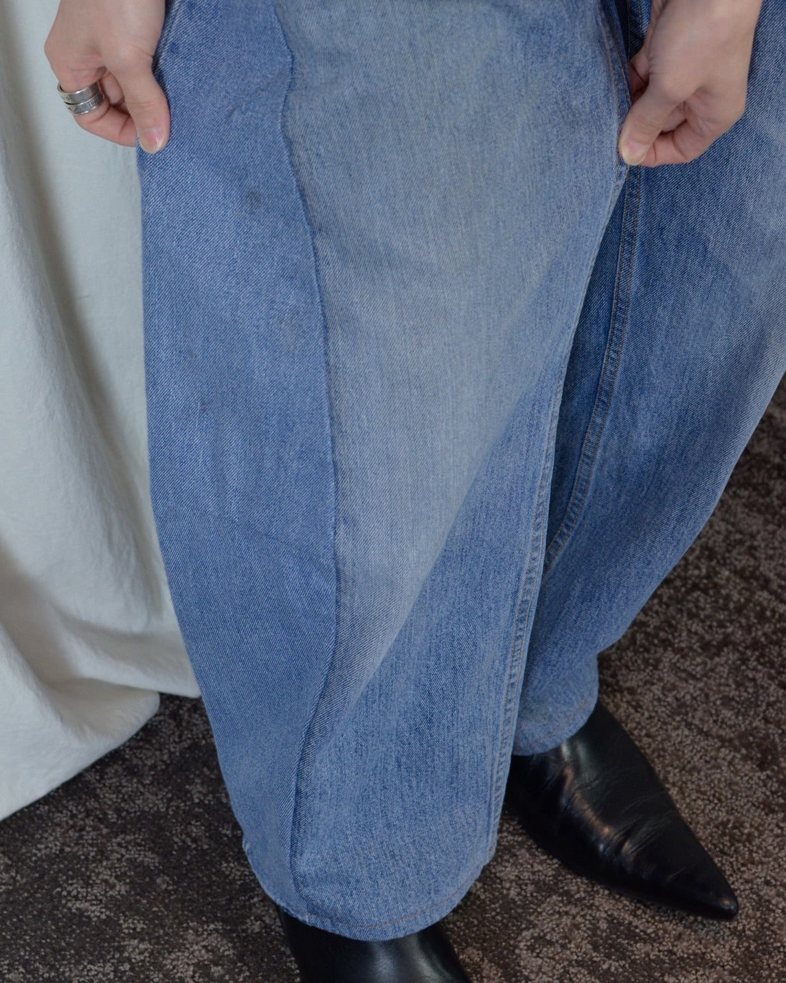 RE-010-10 / curve buggy denim 【A】