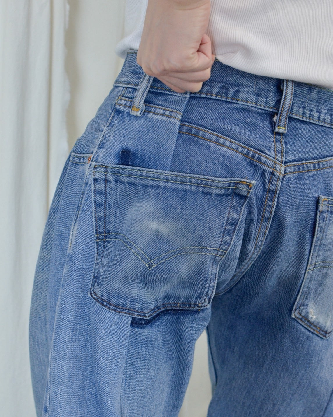 RE-010-10 / curve buggy denim 【A】