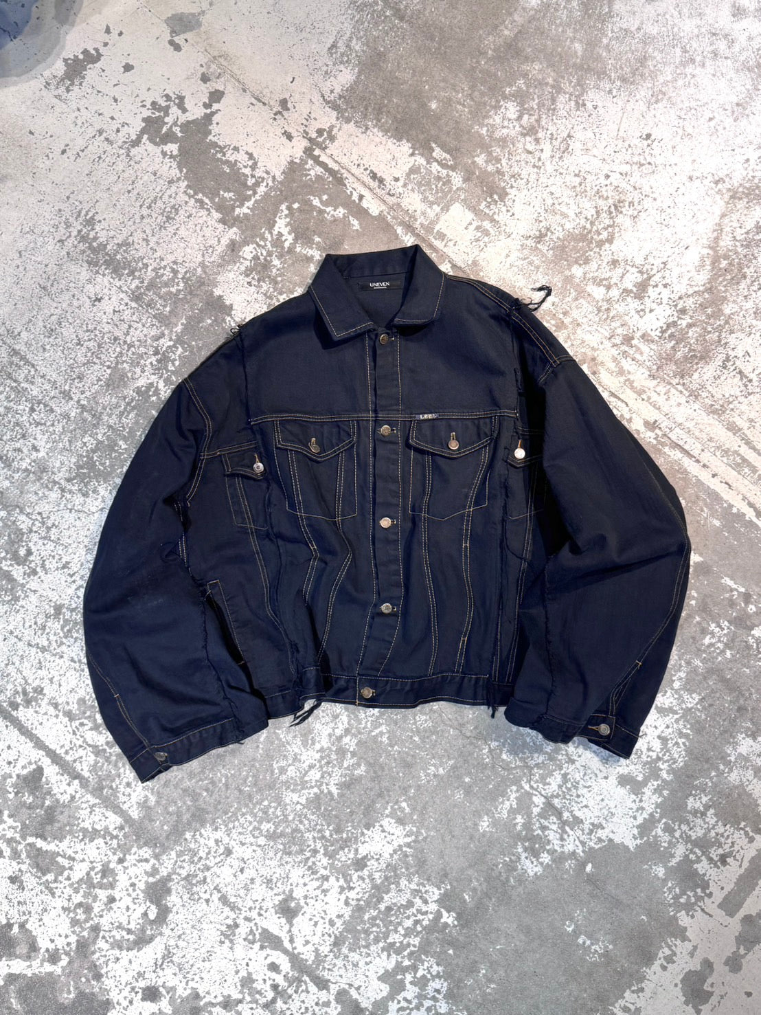 RE-030-01 / rebuild kimono denim jacket "overdye"【B】