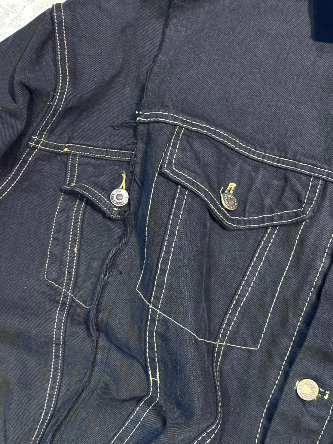 RE-030-01 / rebuild kimono denim jacket "overdye"【B】