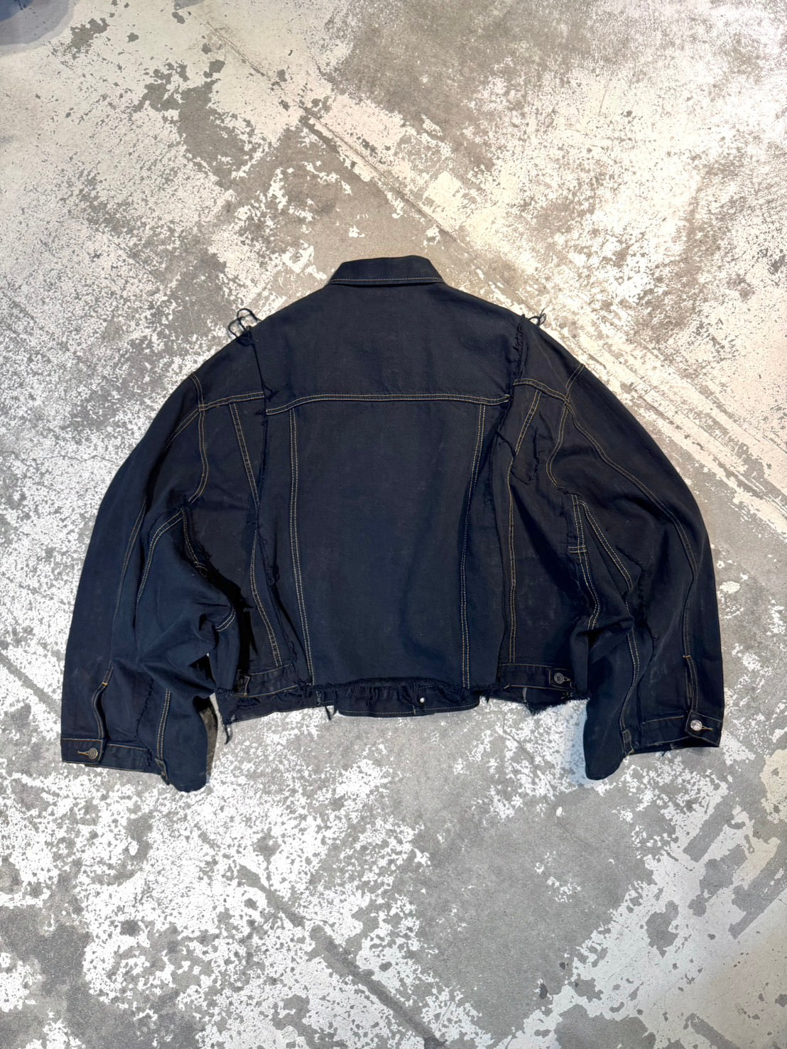 RE-030-01 / rebuild kimono denim jacket "overdye"【B】