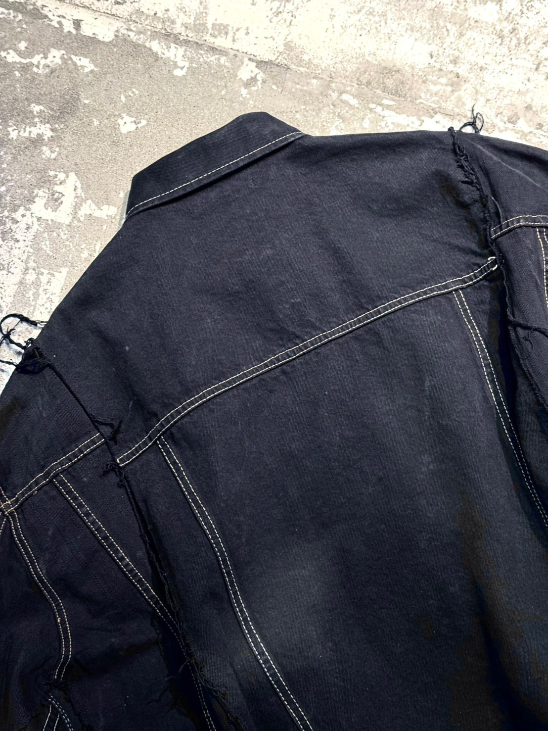 RE-030-01 / rebuild kimono denim jacket "overdye"【B】