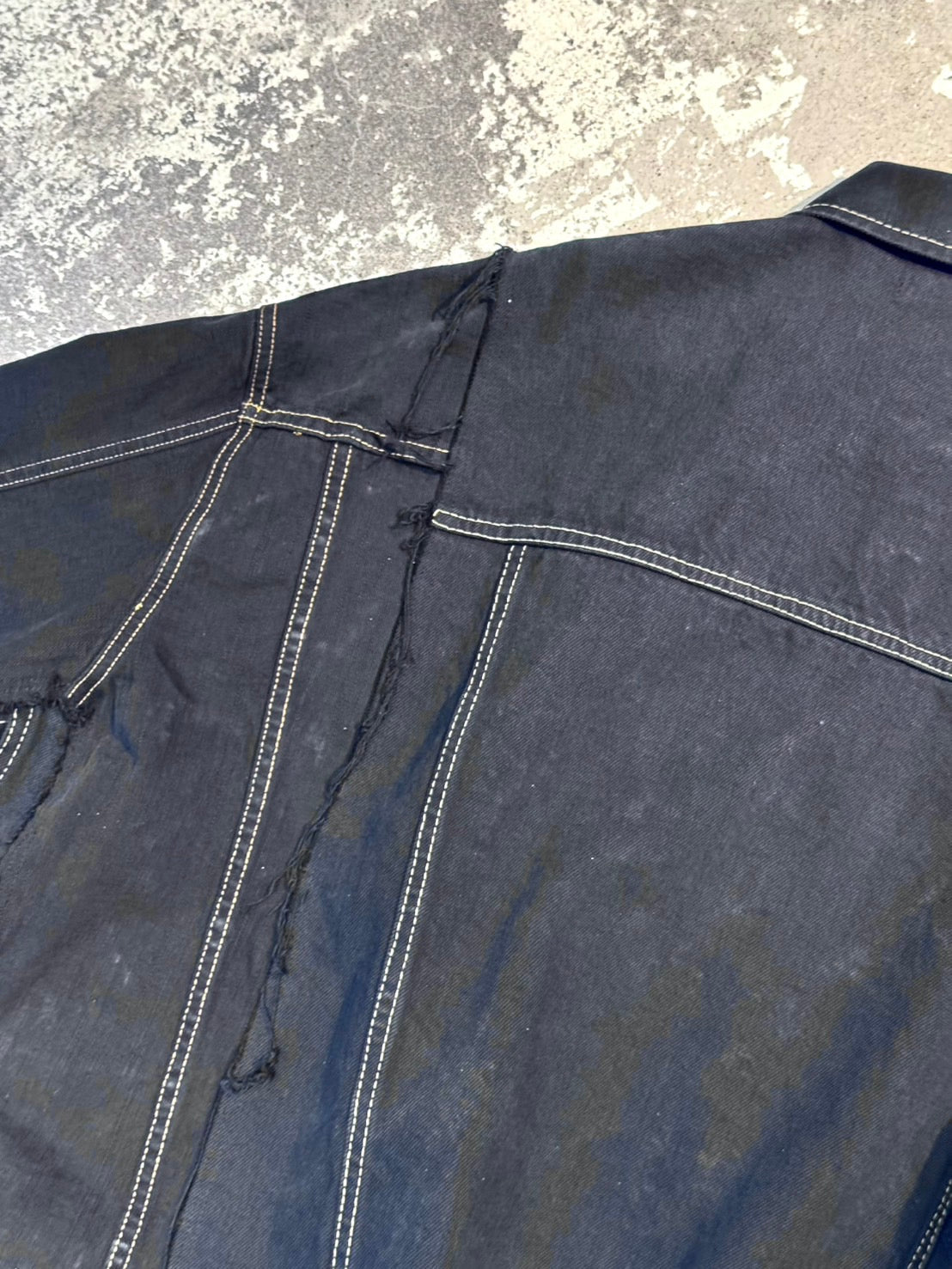 RE-030-01 / rebuild kimono denim jacket "overdye"【B】
