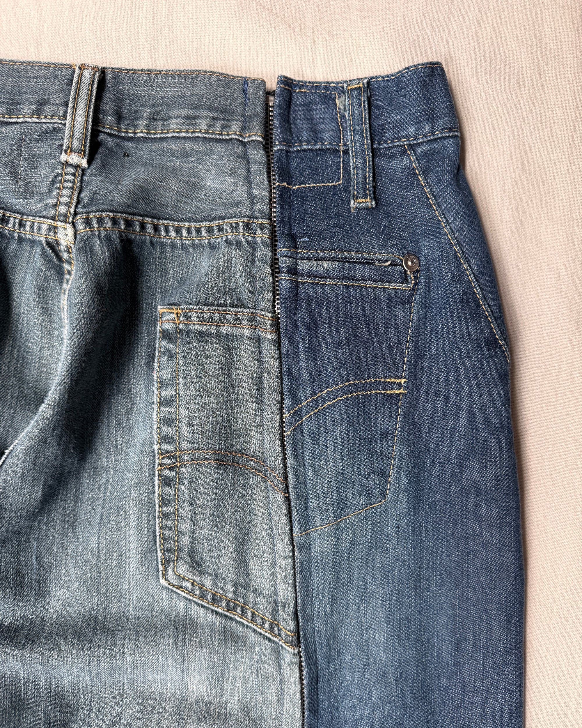 ID25-017 / zip engineered denim【A】