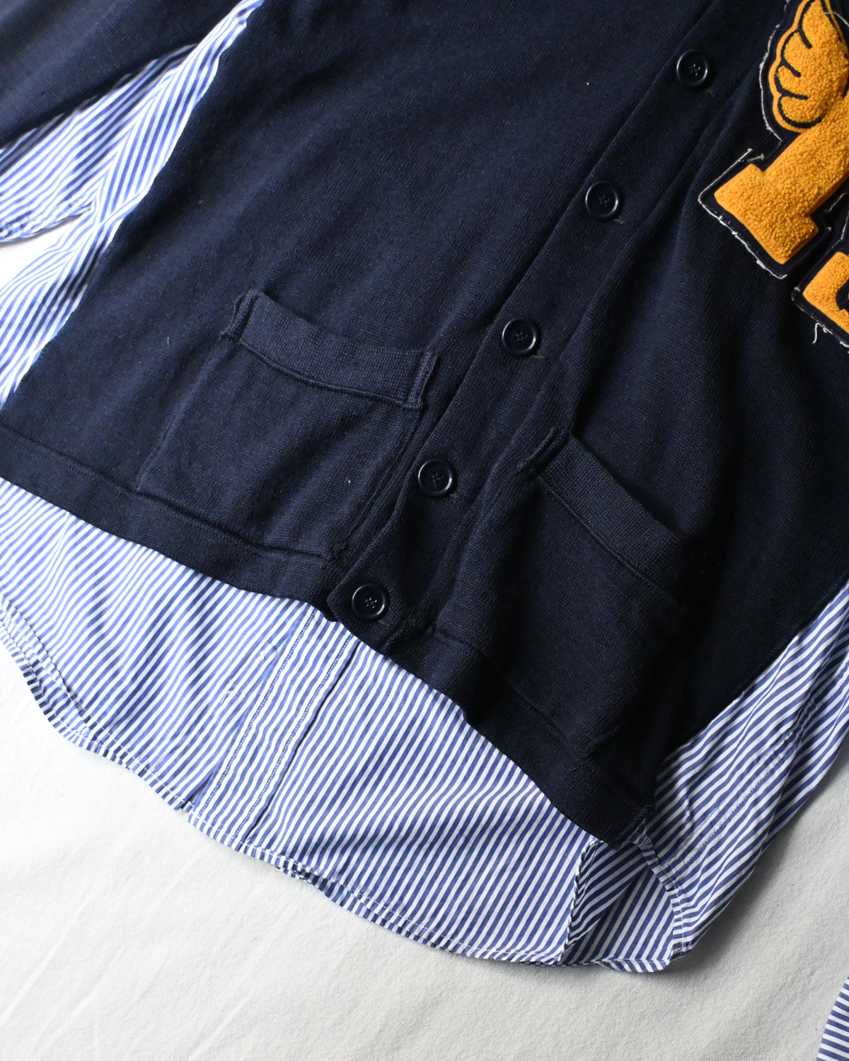 ID26-047-F / fake layered vintage cardigan 【A】