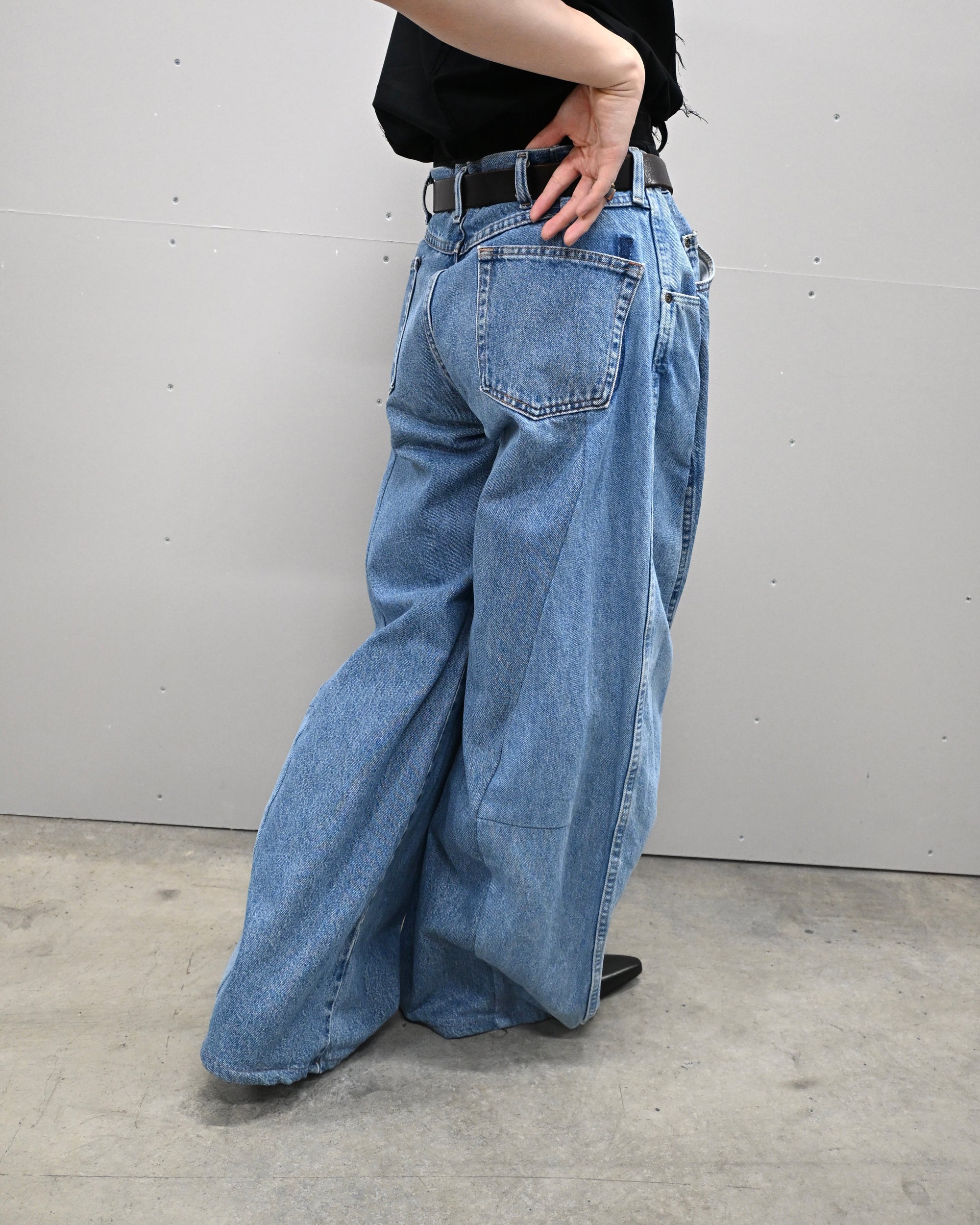 ID-001-14-XL / curve buggy denim 【A】