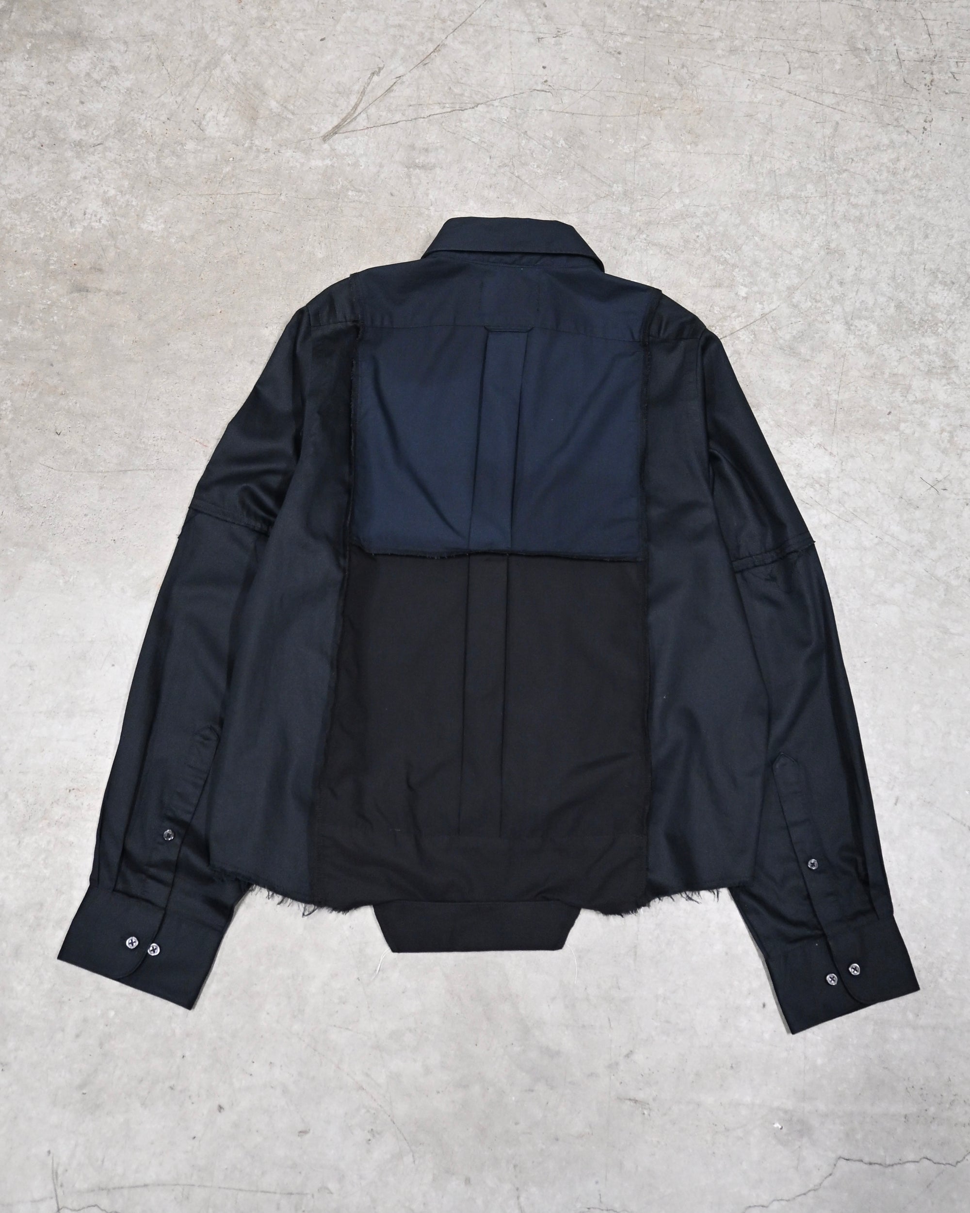 ID26-019-02-F / mirrored zip shirt【A】