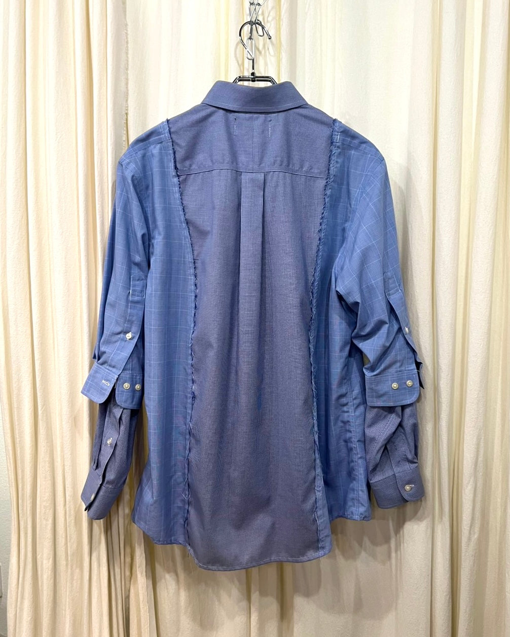 ID26-063-F / layered sleeve shirt 【B】