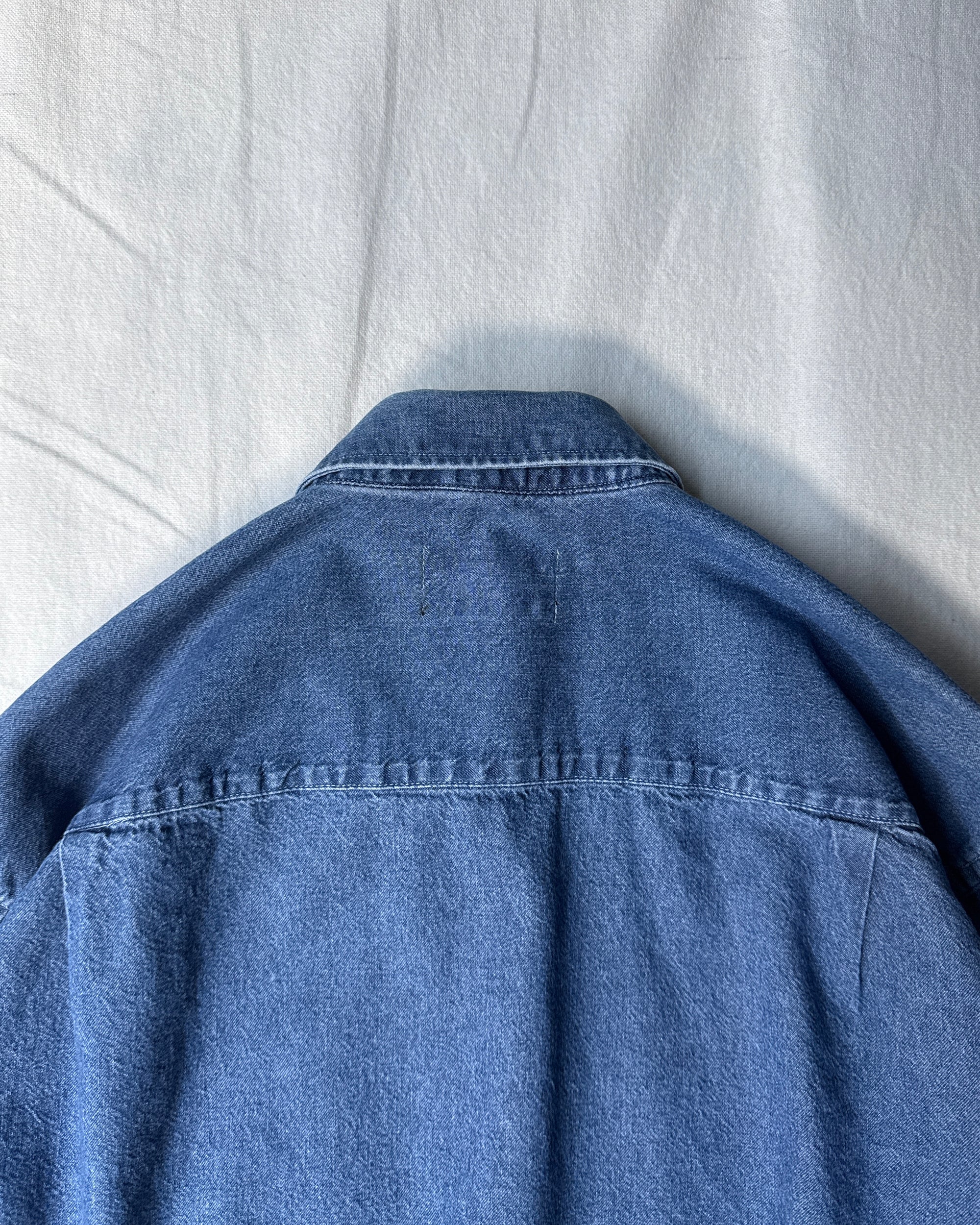 ID25-001-01-F / denim frill shirt【A】