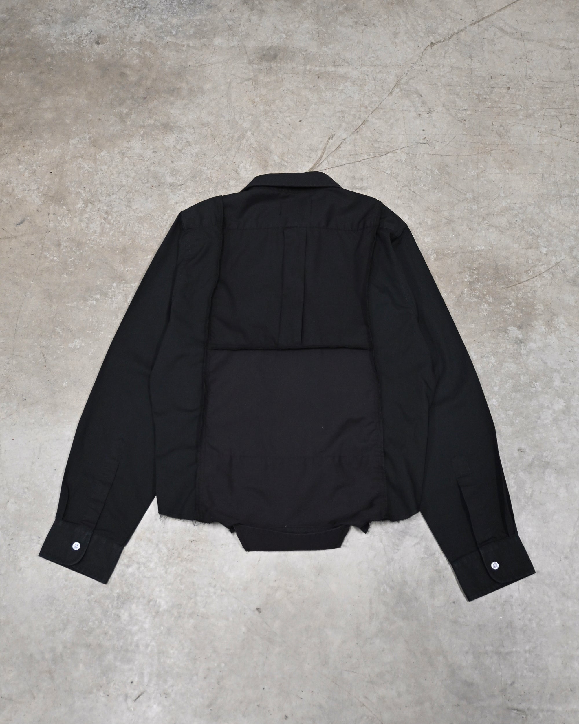 ID26-019-01-F / mirrored zip shirt【A】