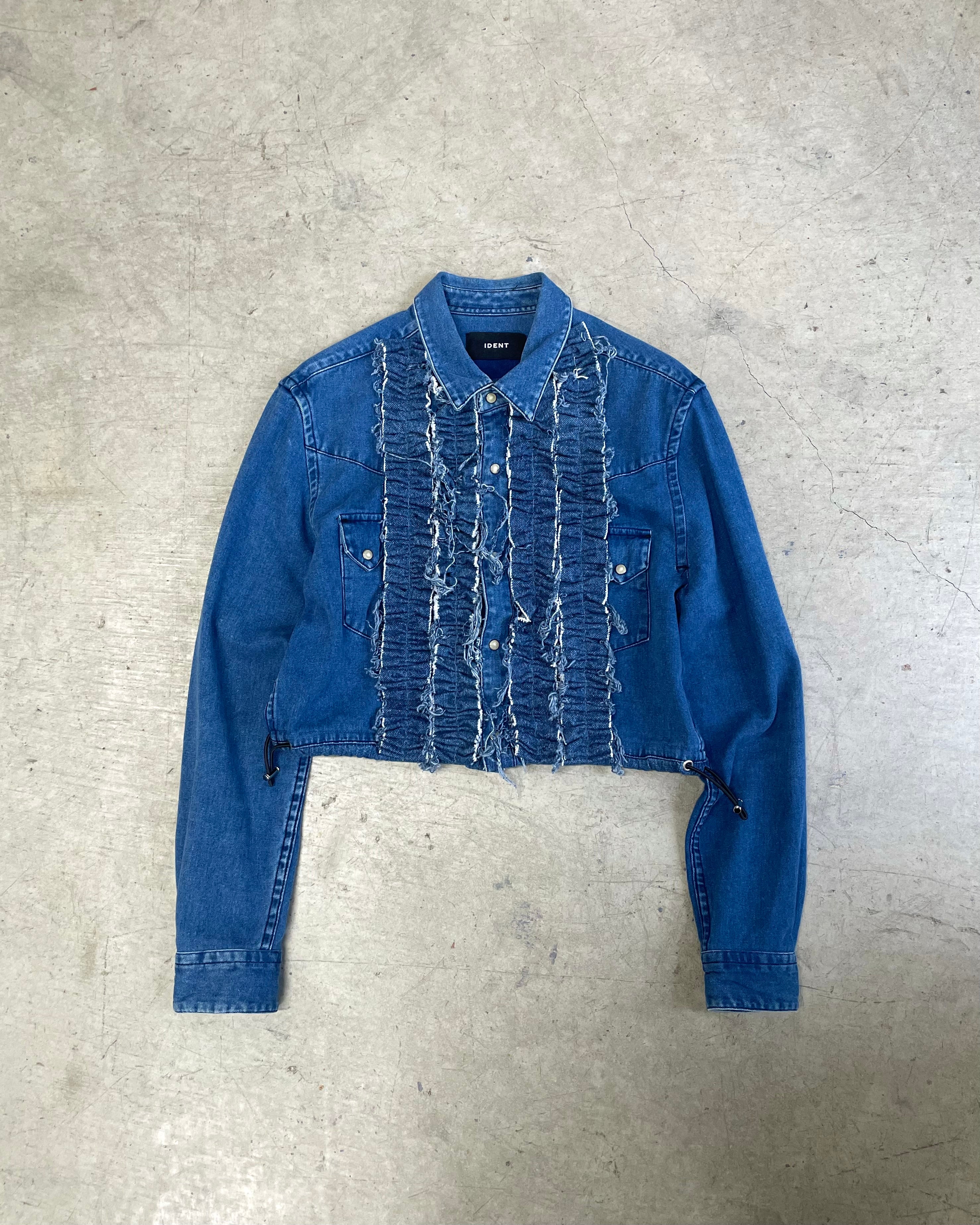 ID26-014-04-F / denim frill shirt 【B】