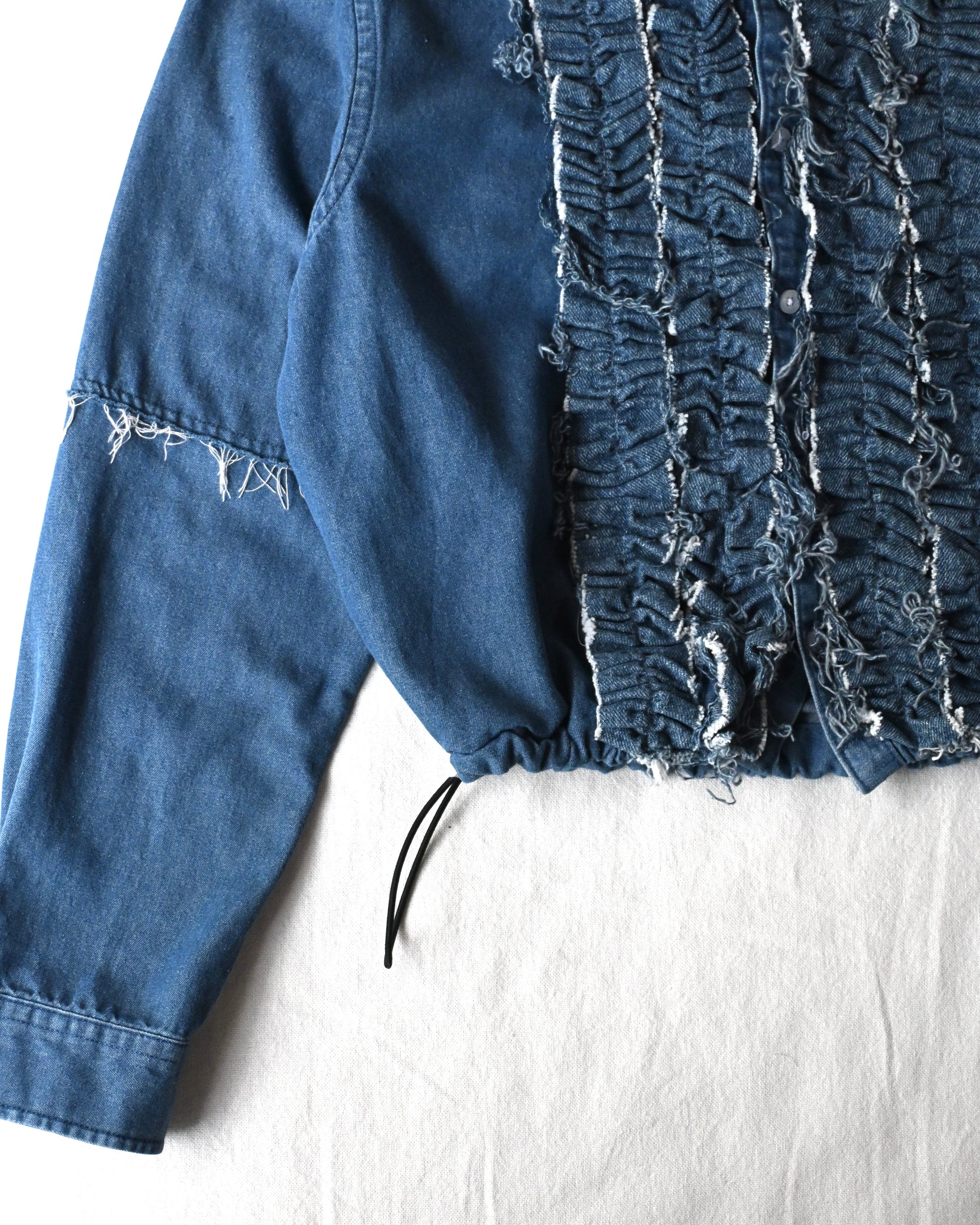 ID26-014-01-F / denim frill shirt 【A】