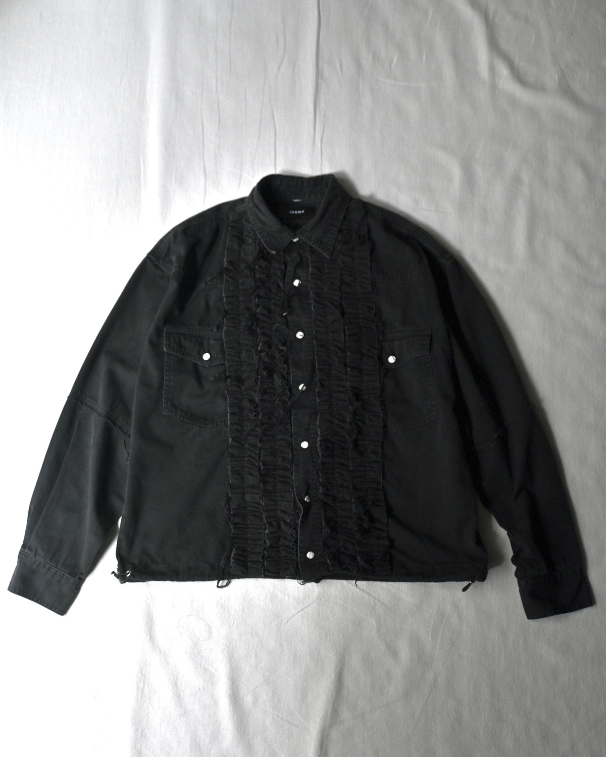 ID26-014-07-F / denim frill shirt【A】