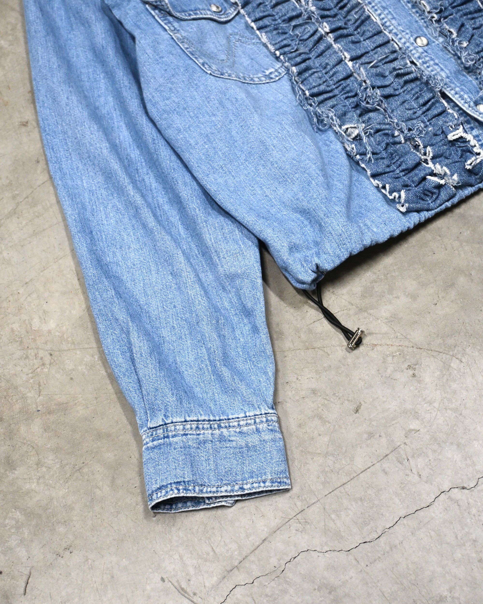 ID26-014-03-F / denim frill shirt 【A】
