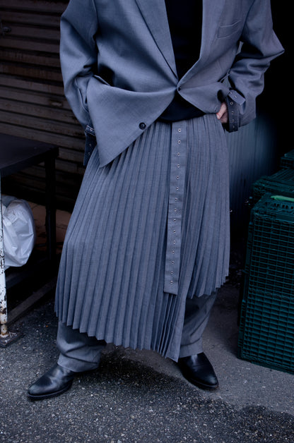 【残り僅か】UE-003 / asymmetry pleats skirt