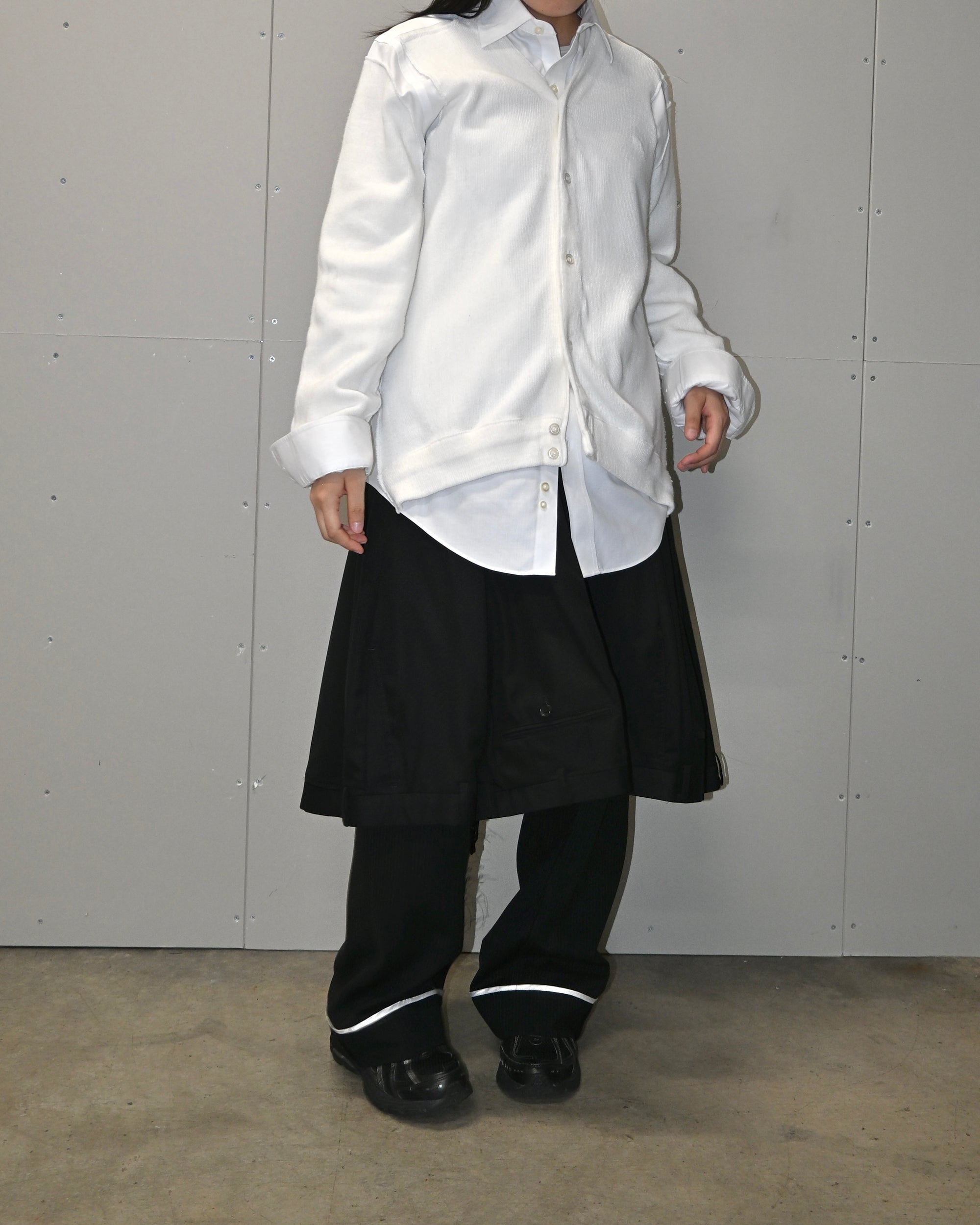 ID26-048-F / fake layered cardigan【A】