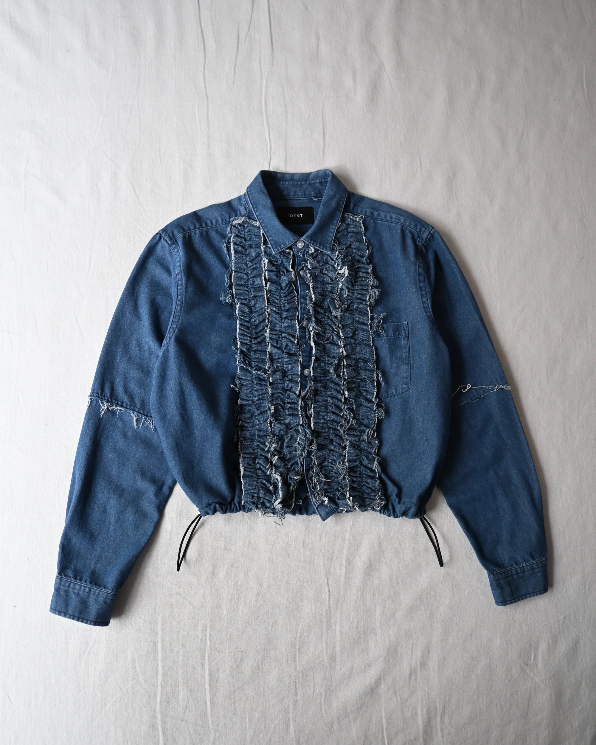 ID26-014-01-F / denim frill shirt 【A】
