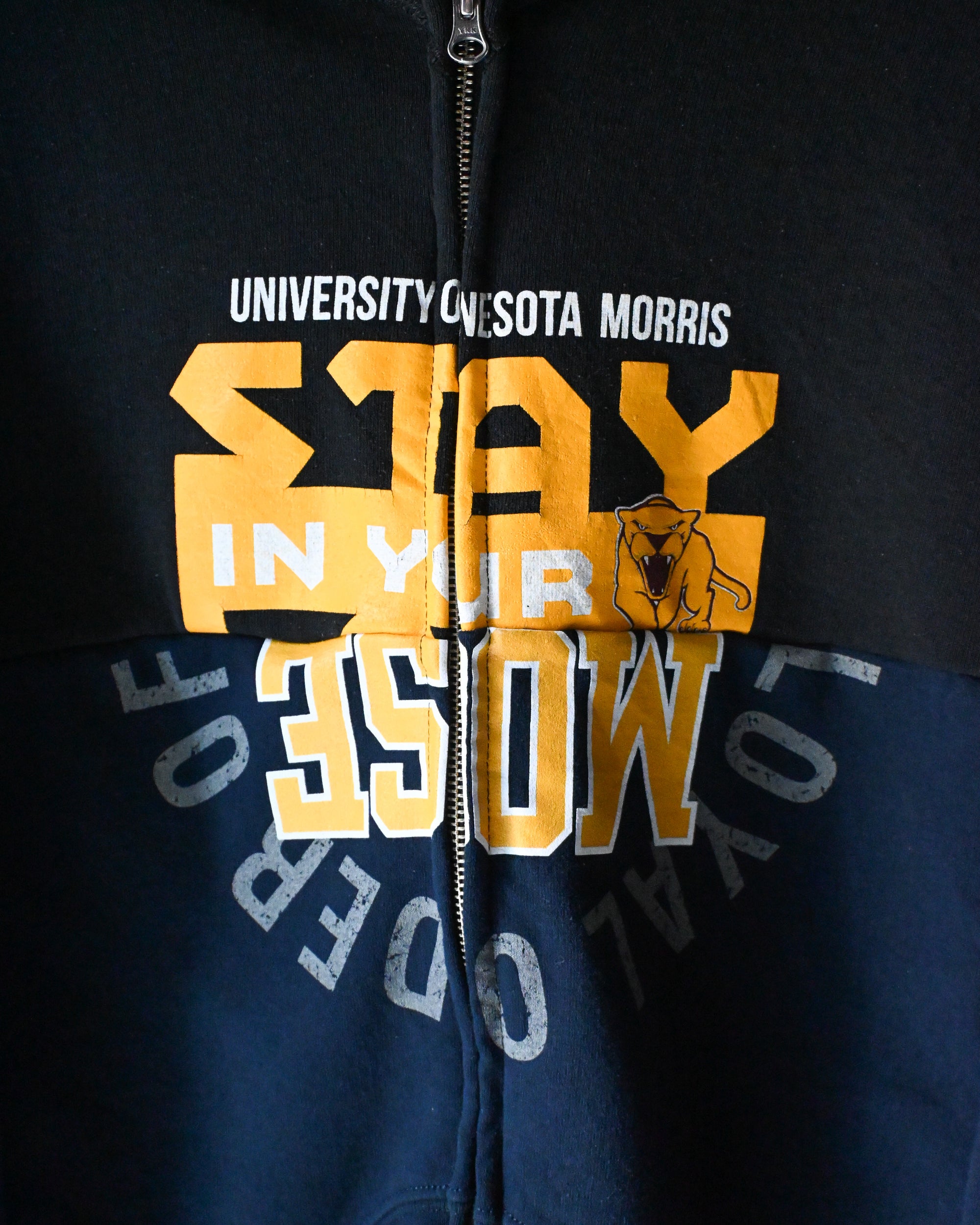 ID26-010-F / mirrored zip hoodie【B】