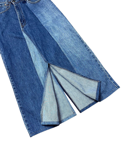 RE-028 / asymmetry denim skirt【B】