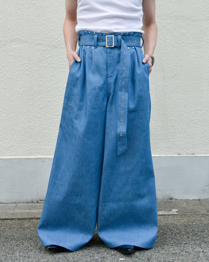 【残り1枚】UE-004 / rigid denim hakama pant