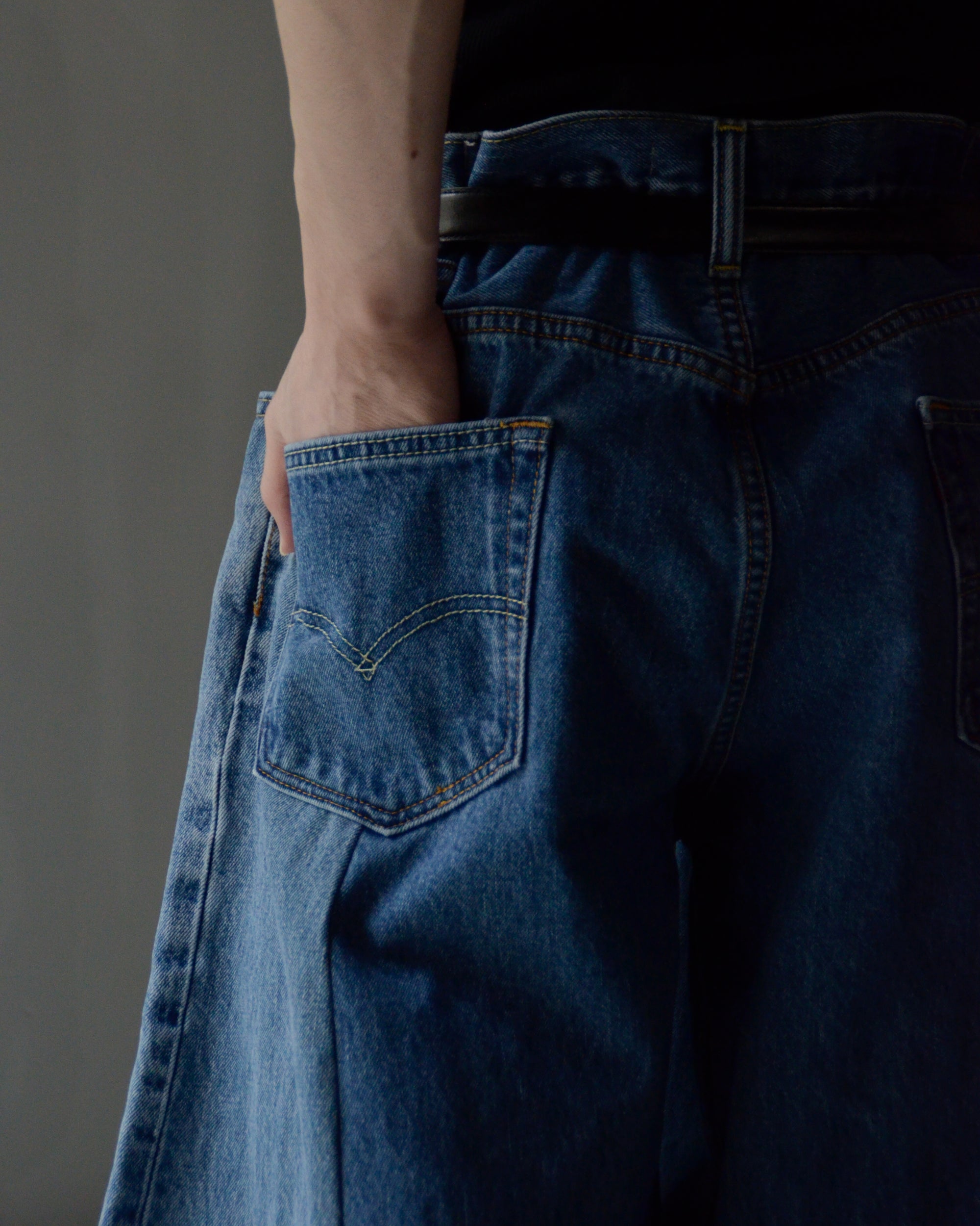 RE-010-18 / curve buggy denim【J】