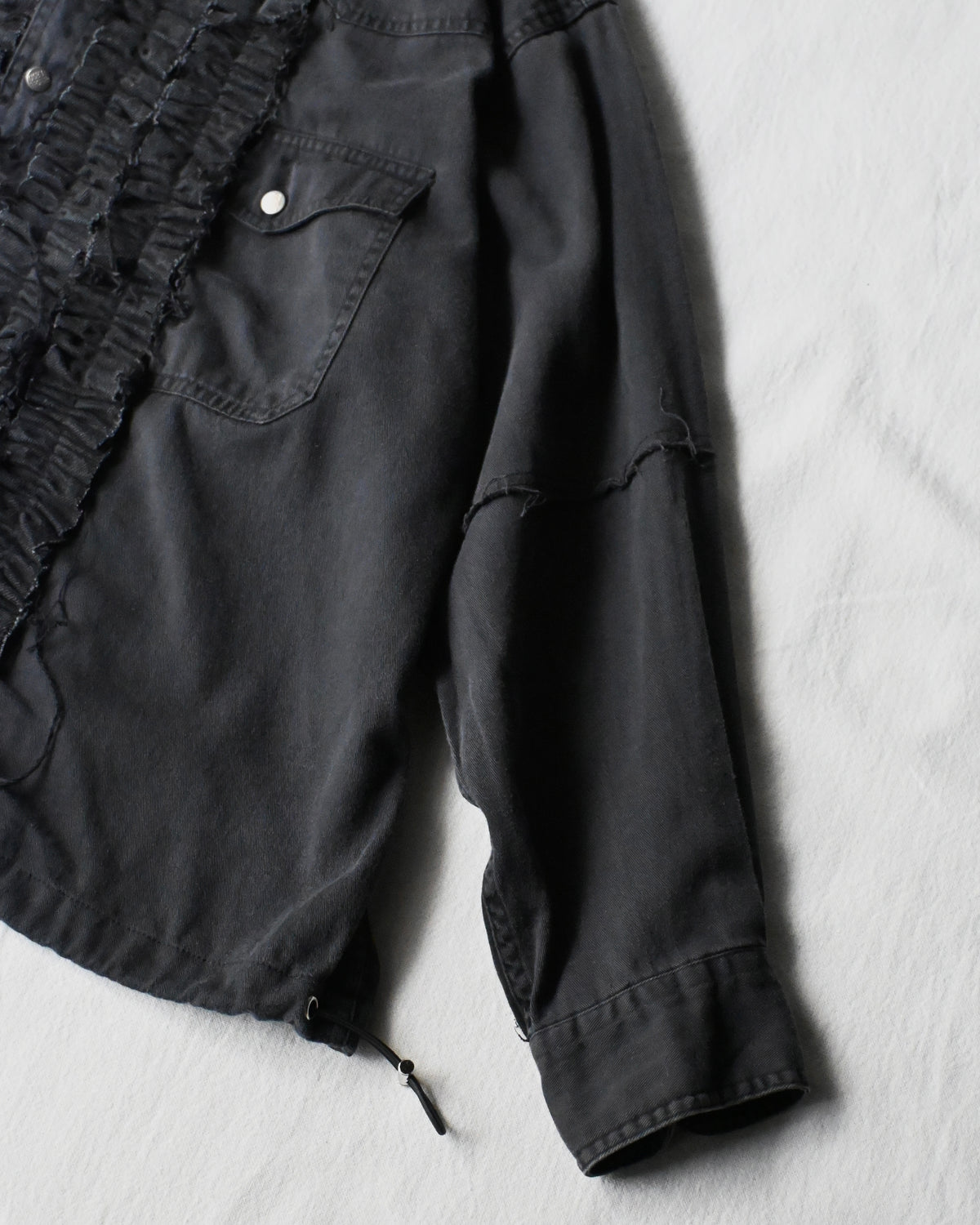 ID26-014-07-F / denim frill shirt【B】