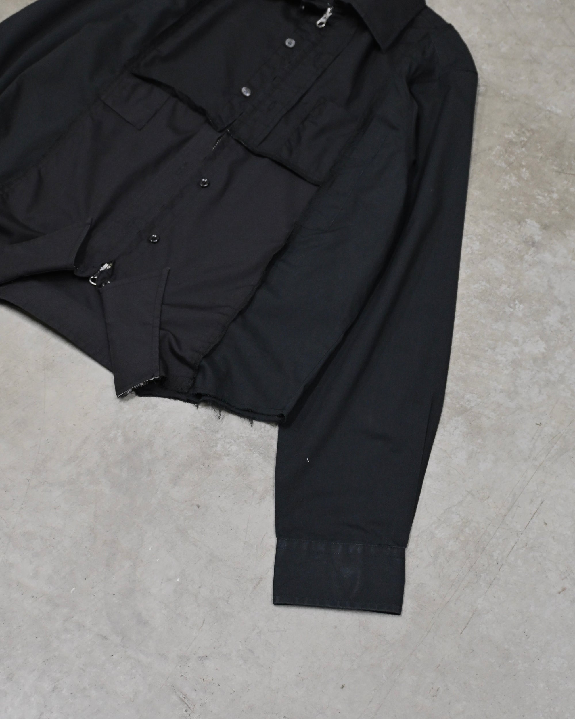 ID26-019-01-F / mirrored zip shirt【A】