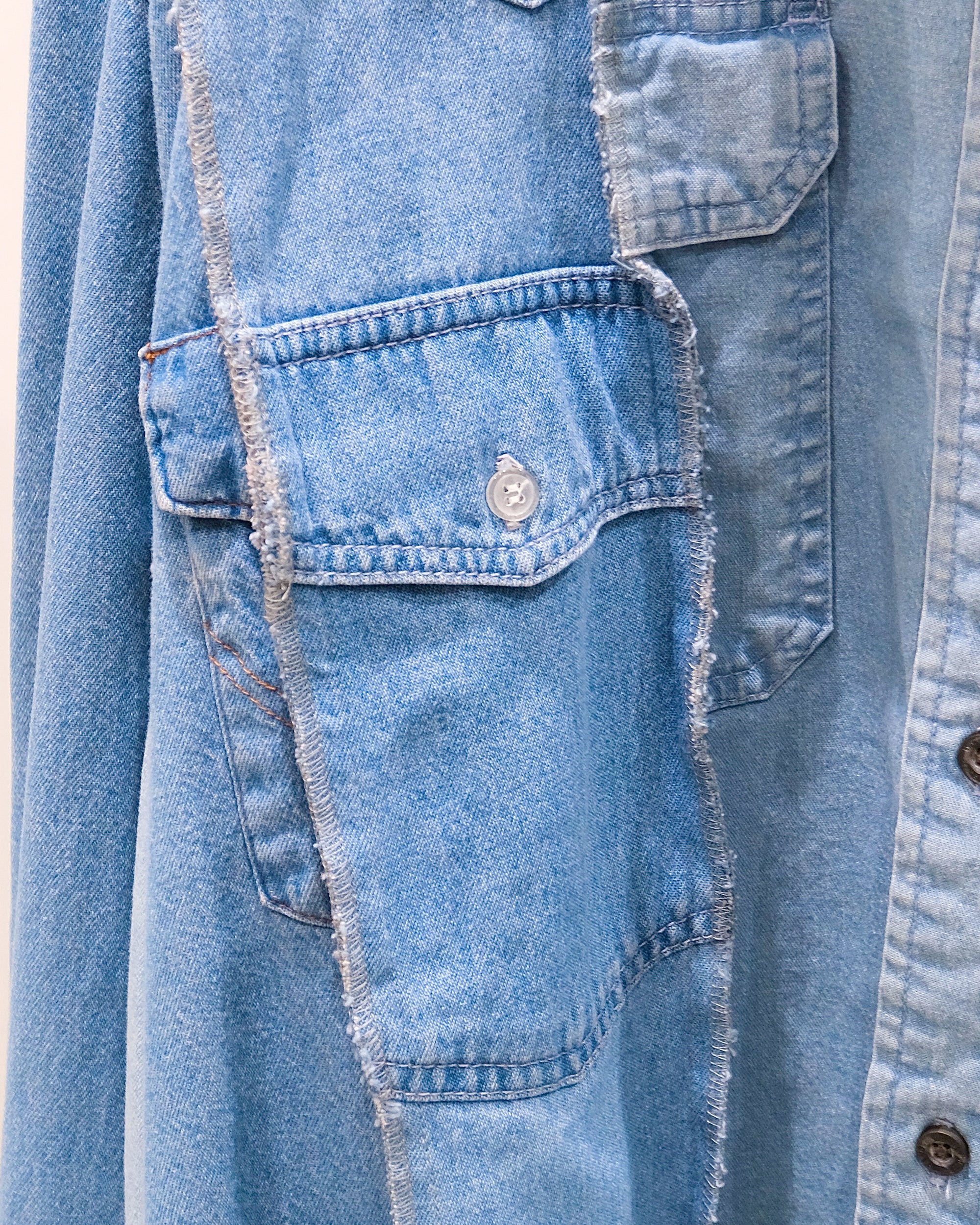 ID25-028-F / docking over denim shirt jacket【D】