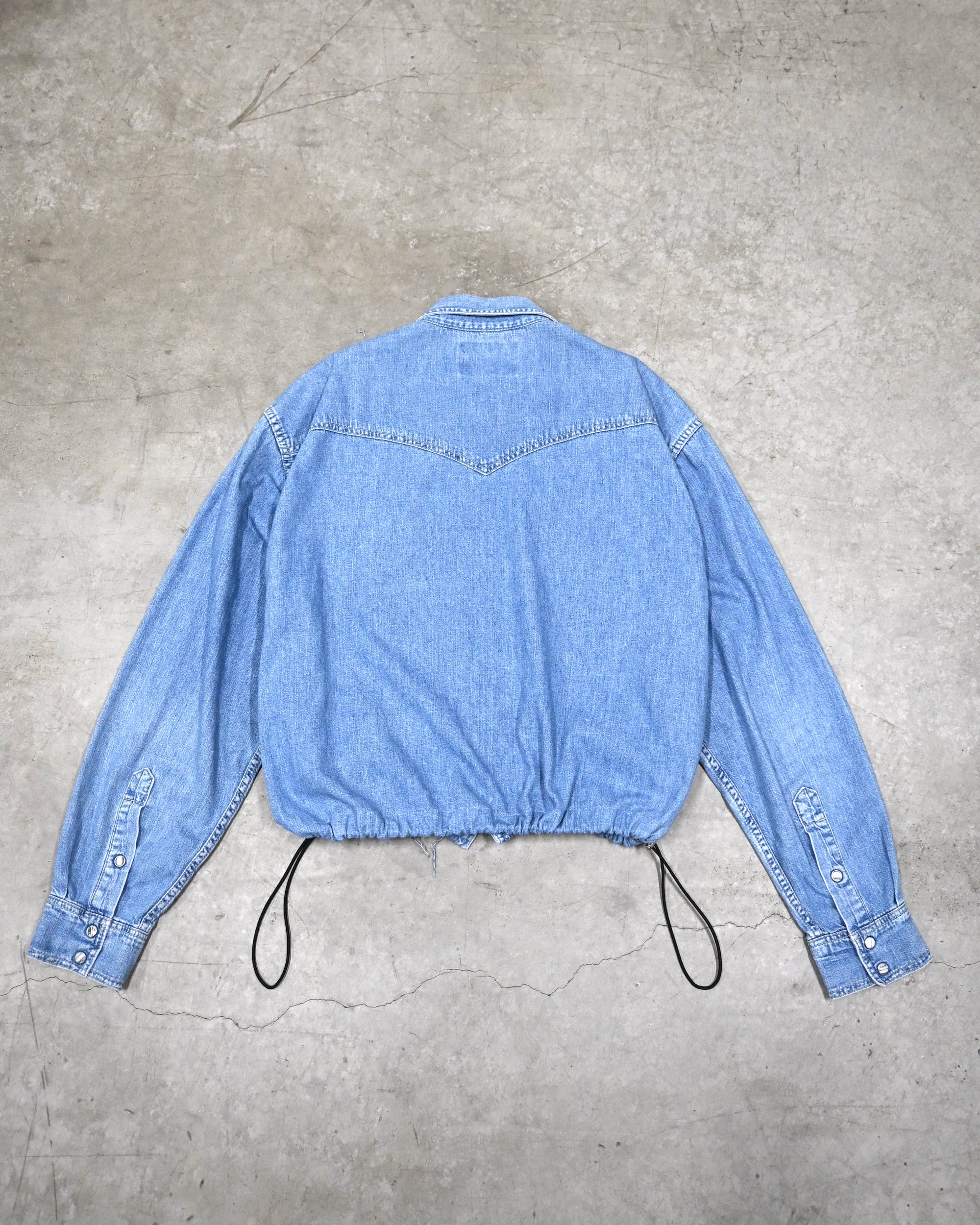 ID26-014-03-F / denim frill shirt 【A】