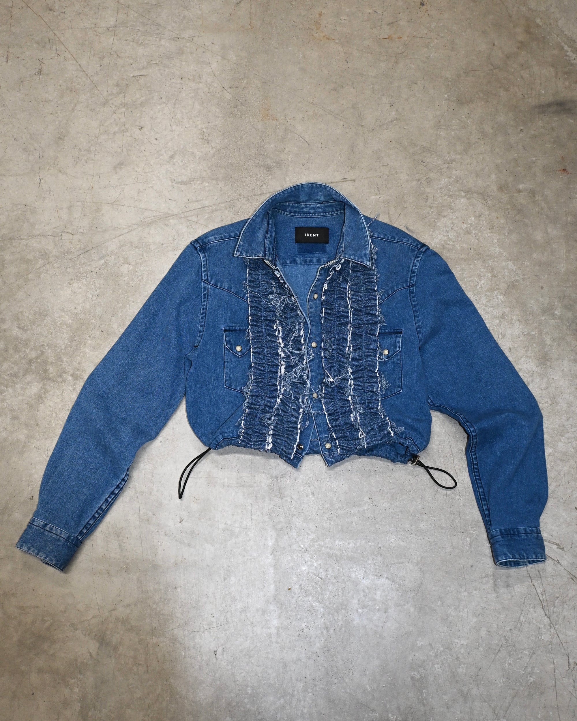 ID26-014-04-F / denim frill shirt 【B】