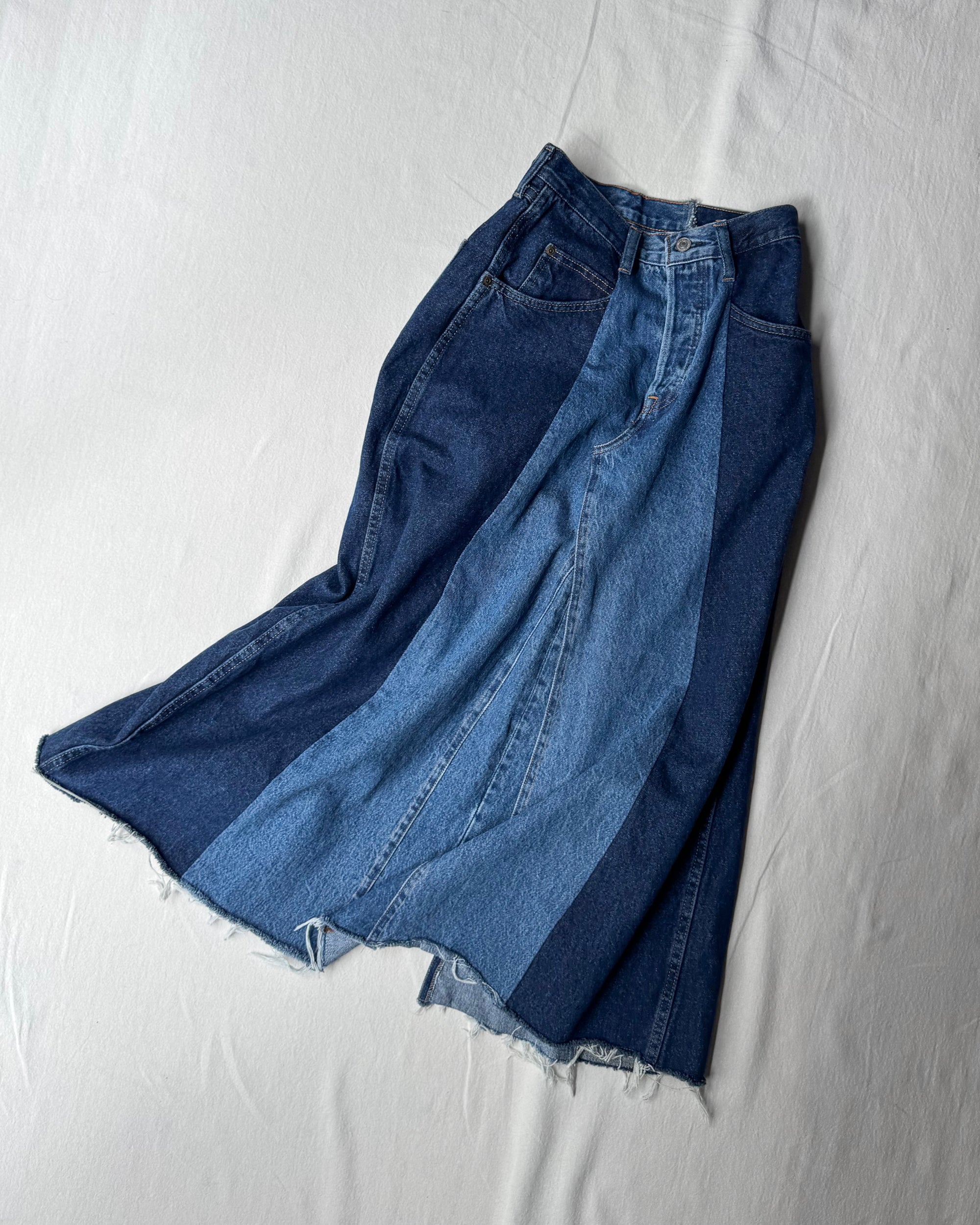 ID25-020-S-01 / rebuild denim skirt【A】