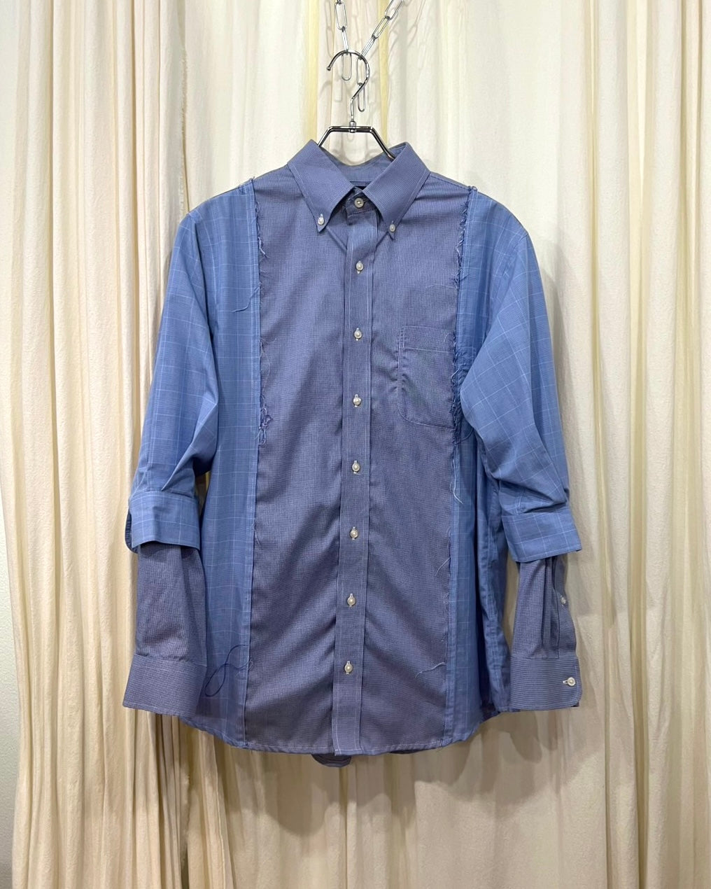ID26-063-F / layered sleeve shirt 【B】